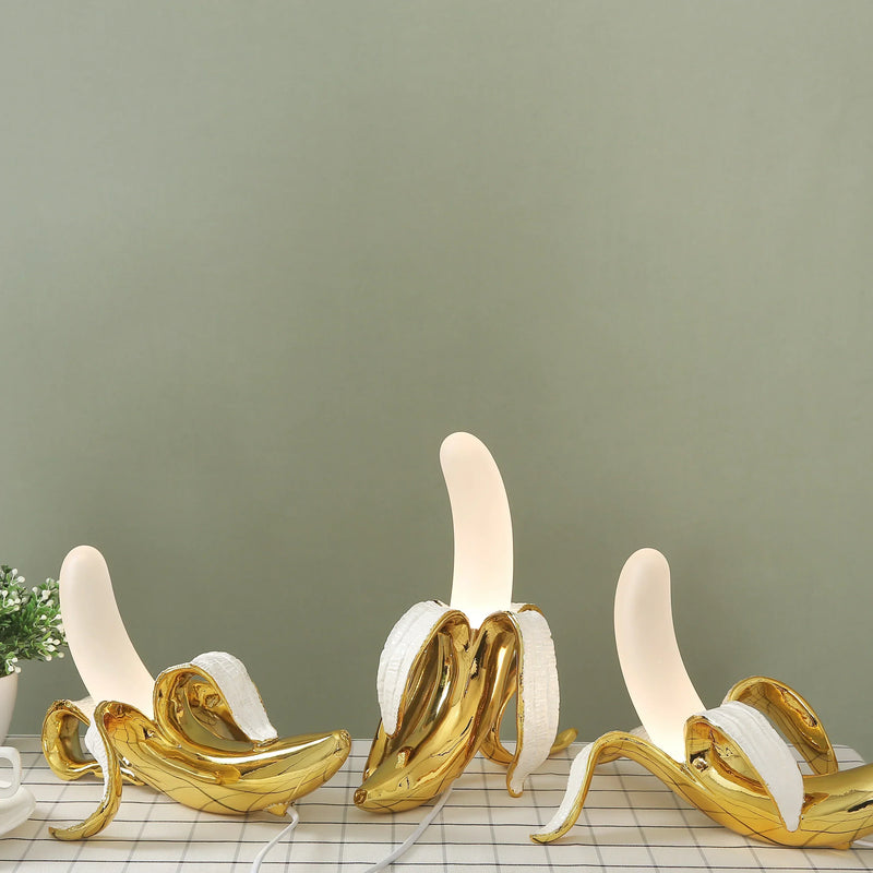 Decorative Banana Table Lamp with Warm LED Light for Living Room or Bedroom