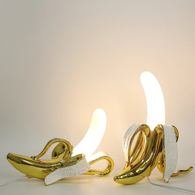 Decorative Banana Table Lamp with Warm LED Light for Living Room or Bedroom