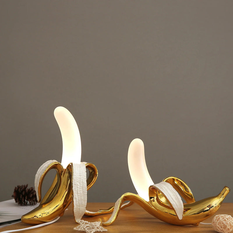 Decorative Banana Table Lamp with Warm LED Light for Living Room or Bedroom