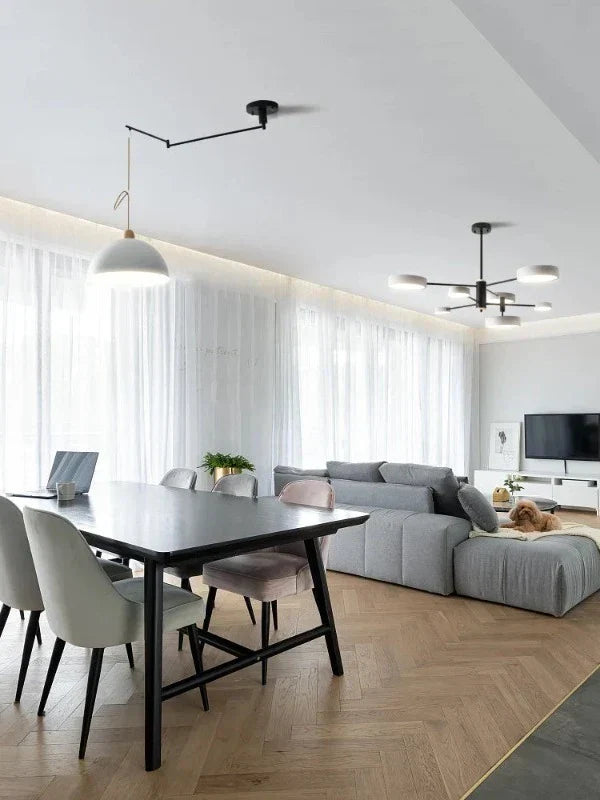 Modern Ceiling Light with Adjustable Light Arms for Flexible Illumination