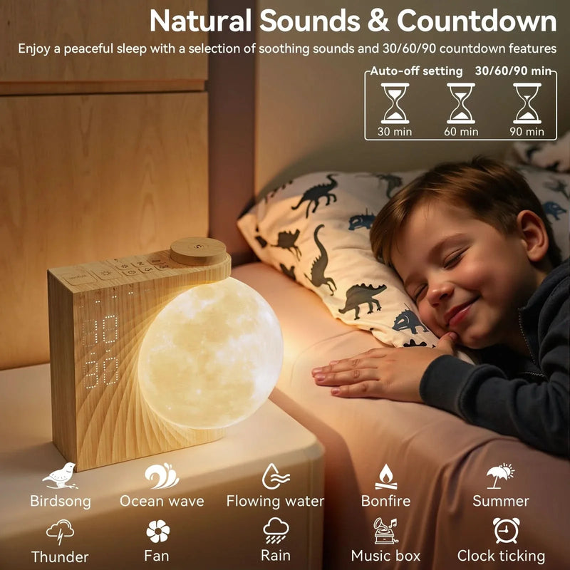 Sunrise Alarm Clock with Soothing Sounds and Ambient Light
