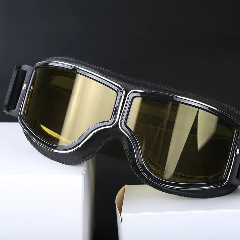 Retro Motorcycle Goggles with Adjustable Strap