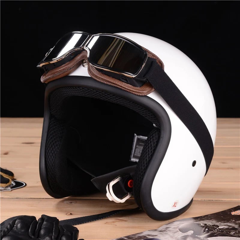 Retro Motorcycle Goggles with Adjustable Strap