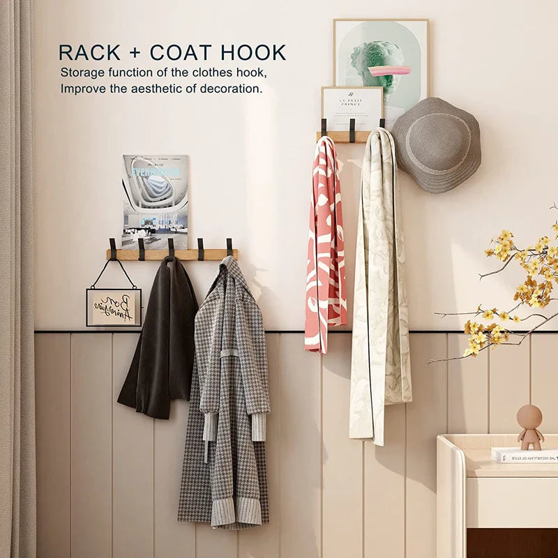Nordic Wall Coat Rack with Double Hooks – Stylish and Functional