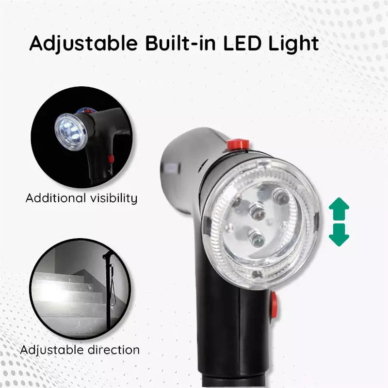 Foldable Walking Stick with LED Lighting and Non-Slip Foot for Stability