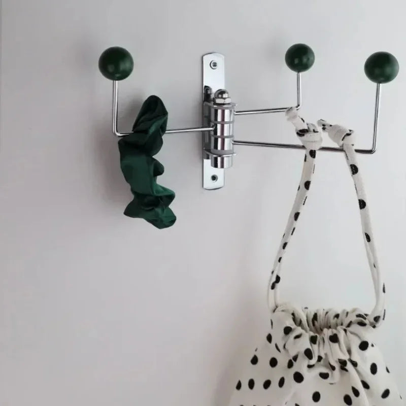 Rotating Wall Hook Rack with Rounded Knobs