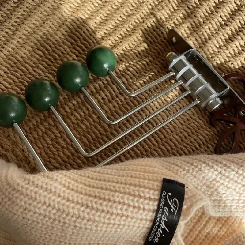 Rotating Wall Hook Rack with Rounded Knobs
