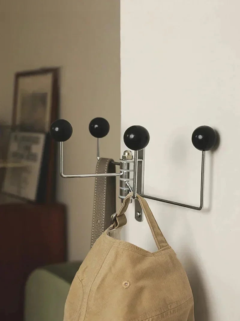 Rotating Wall Hook Rack with Rounded Knobs