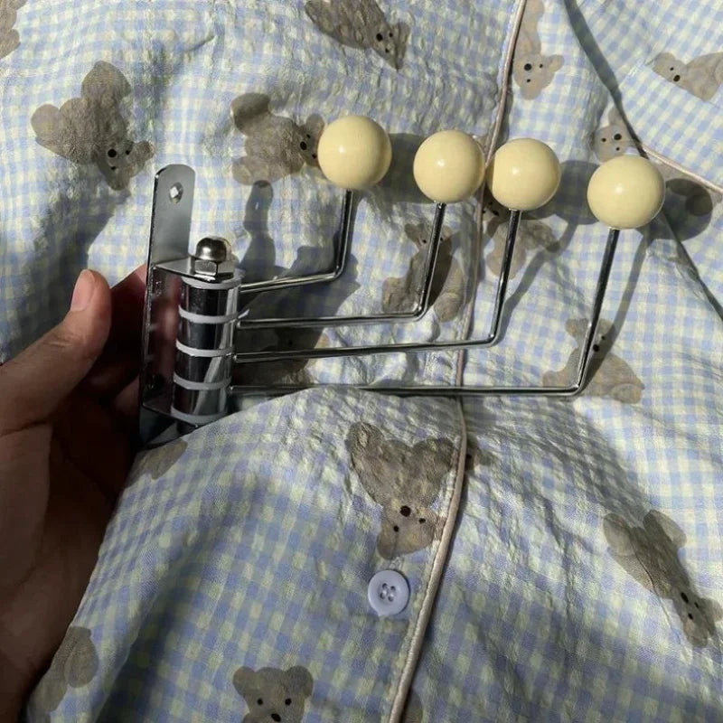 Rotating Wall Hook Rack with Rounded Knobs