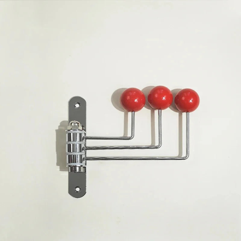 Rotating Metal Wall Hook Rack with Rounded Knobs