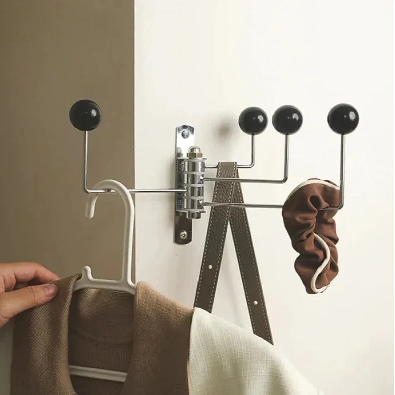Rotating Wall Hook Rack with Rounded Knobs