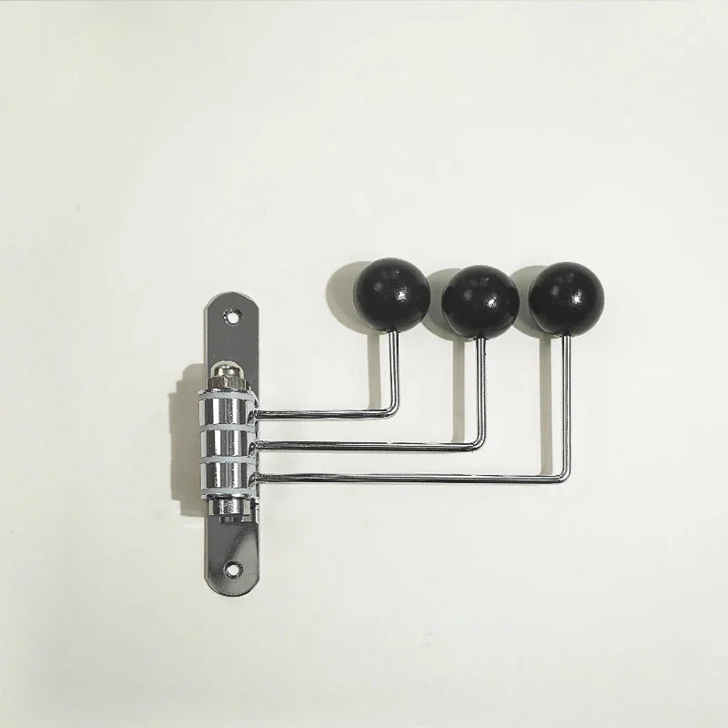 Rotating Metal Wall Hook Rack with Rounded Knobs