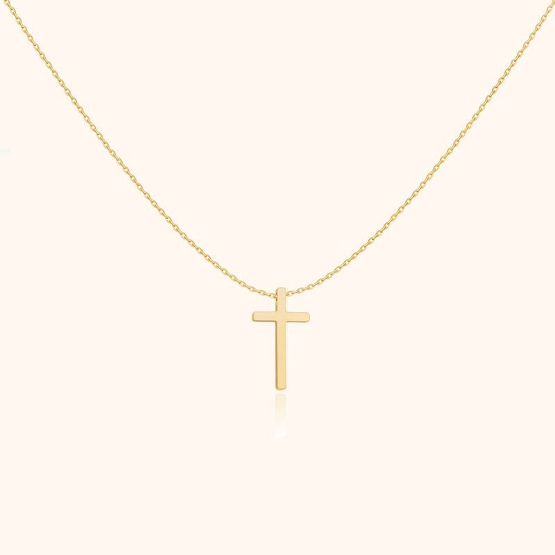 Cross Pendant Necklace in Sterling Silver with an Extender