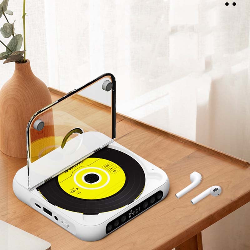 Portable Bluetooth CD Player with Rechargeable Battery and USB-C
