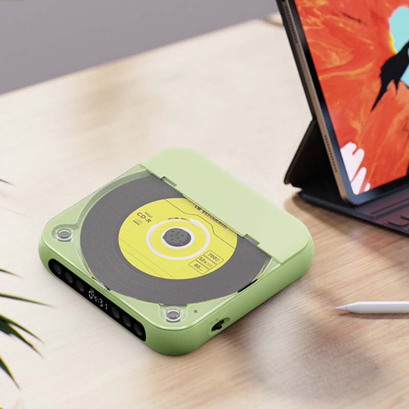 Portable Bluetooth CD Player with Rechargeable Battery and USB-C