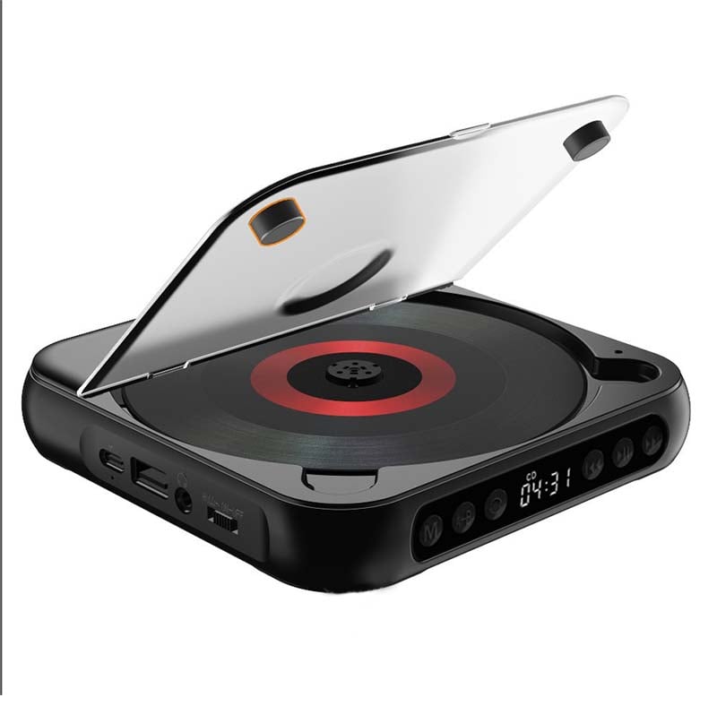 Portable Bluetooth CD Player with Rechargeable Battery and USB-C