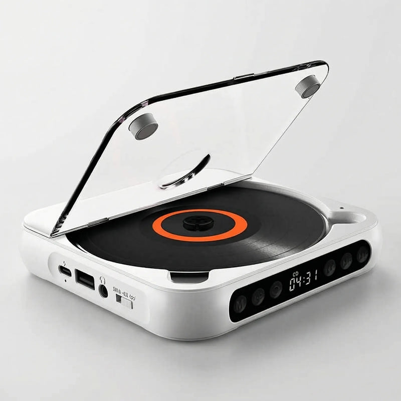 Portable Bluetooth CD Player with Rechargeable Battery and USB-C