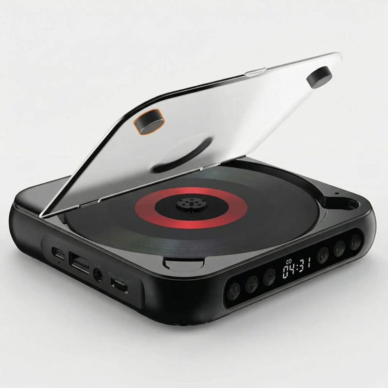 Portable Bluetooth CD Player with Rechargeable Battery and USB-C