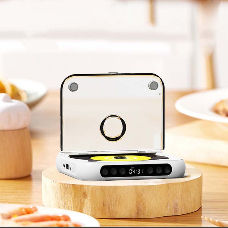 Portable Bluetooth CD Player with Rechargeable Battery and USB-C