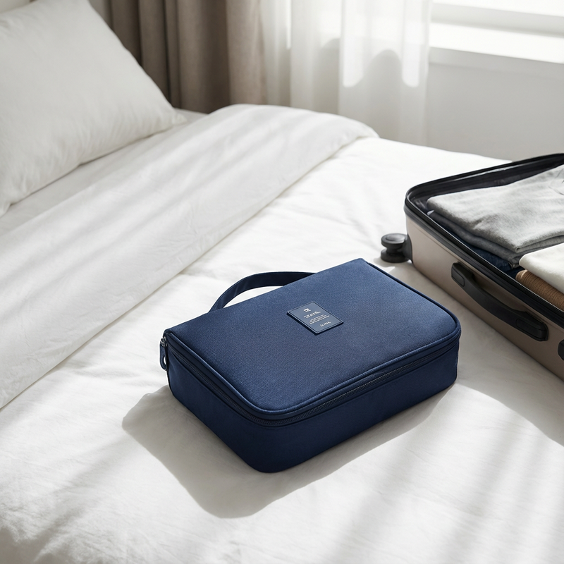 Foldable Travel Organiser with Hanging Hook – Water-Resistant and Spacious