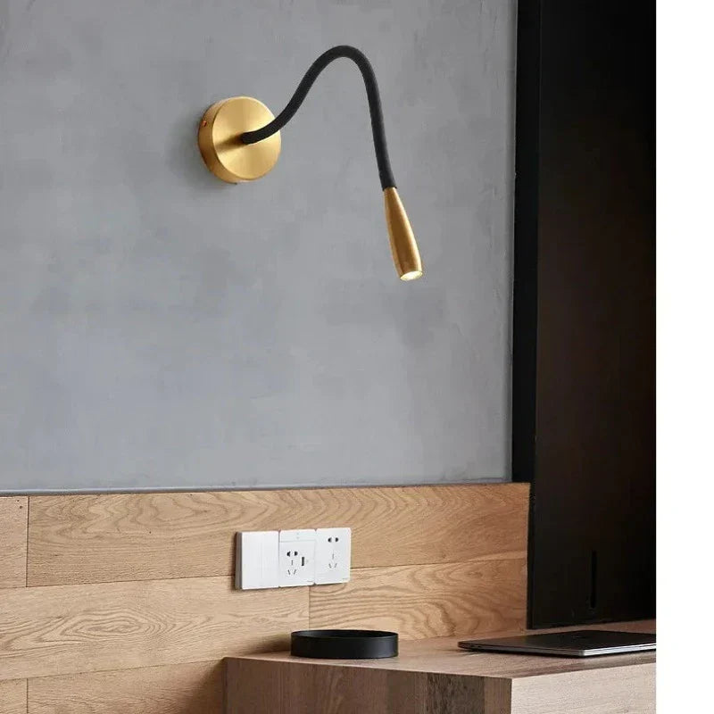 Adjustable Wall Light with Flexible Arm for Focused Illumination