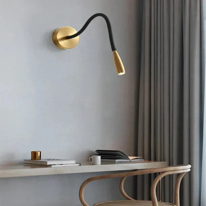 Adjustable Wall Light with Flexible Arm for Focused Illumination
