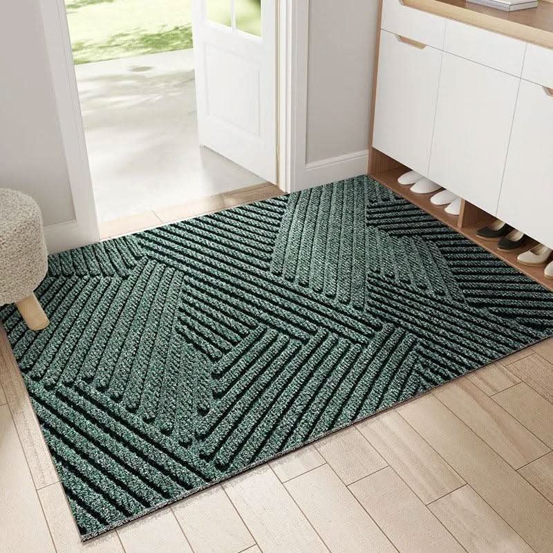 Modern Anti-Slip Door Mat with Geometric Wave Pattern for Entrance