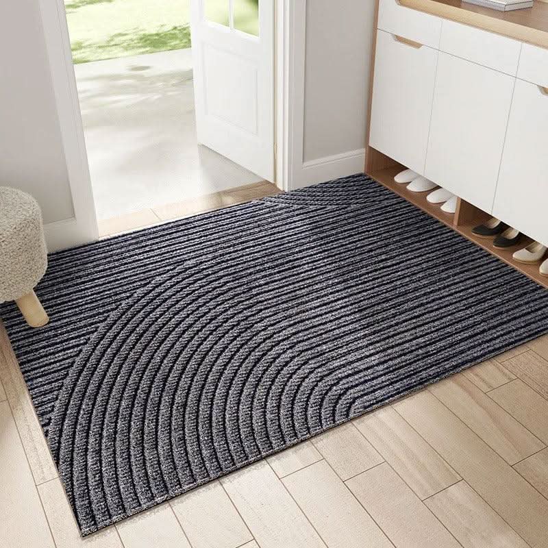 Modern Anti-Slip Door Mat with Geometric Wave Pattern for Entrance