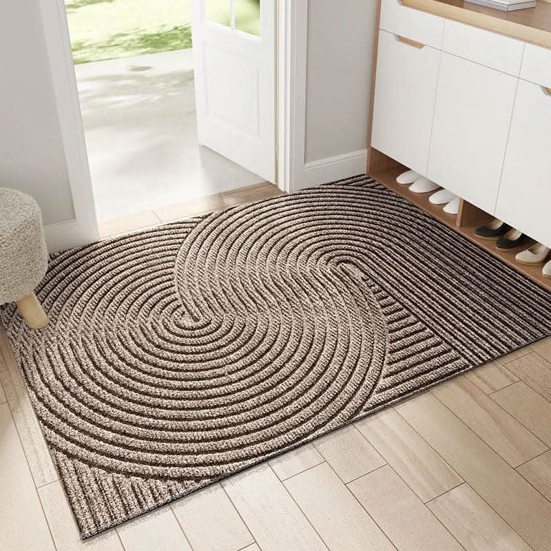 Modern Anti-Slip Door Mat with Geometric Wave Pattern for Entrance