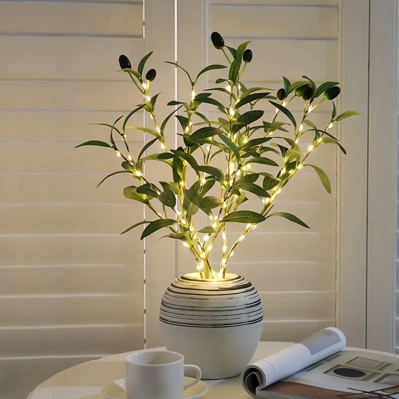 Illuminated Olive Branch and Cherry Blossom LED Decoration