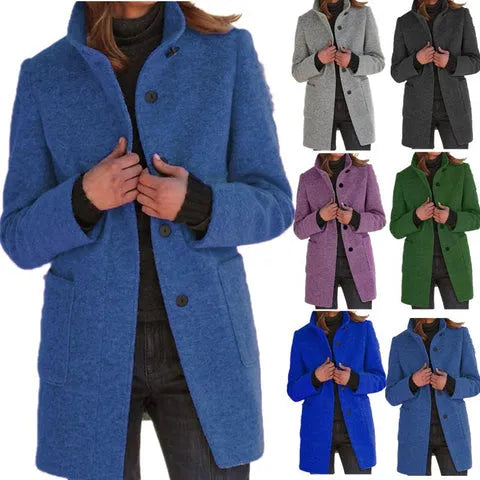 Elegant Long Coat for Women with Timeless Fit and Comfort