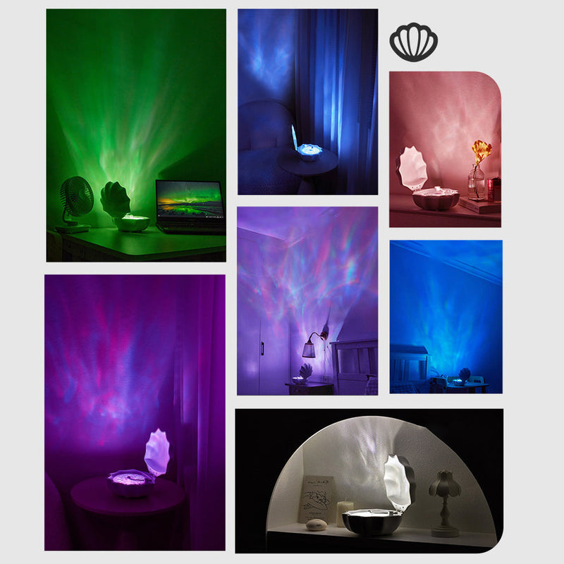Seashell RGB Night Light with Bluetooth Speaker