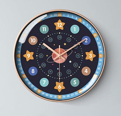 Children's Silent 12-Inch Educational Wall Clock