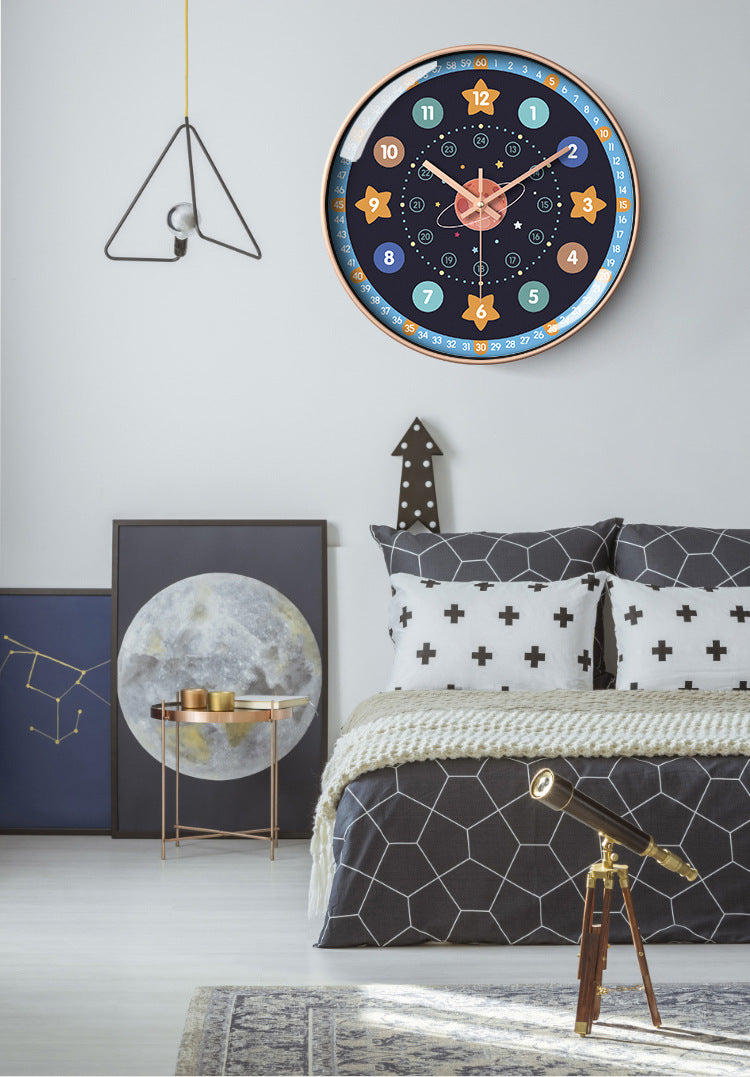 Children's Silent 12-Inch Educational Wall Clock