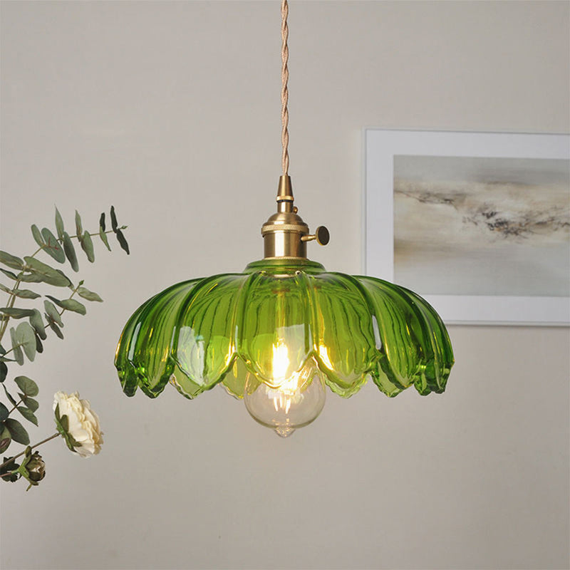 Glass Pendant Lamp in Flower Shape – Decorative and Atmospheric Design