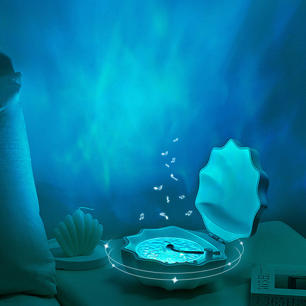 Seashell RGB Night Light with Bluetooth Speaker