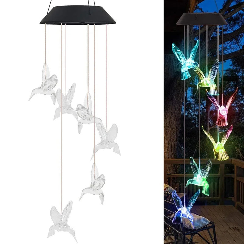 Solar Colour-Changing Butterfly Wind Chime