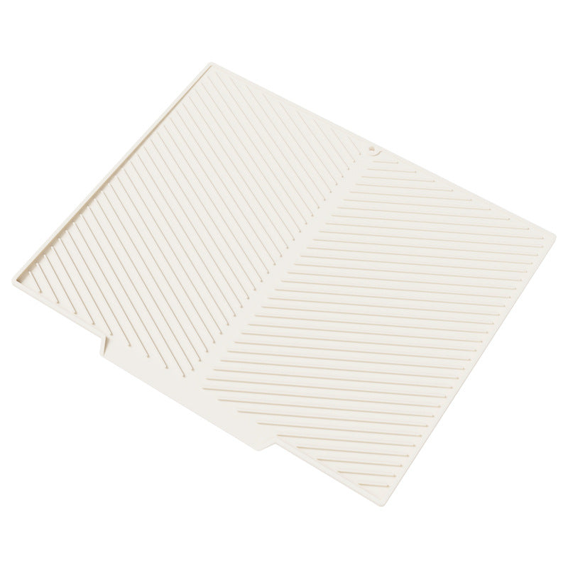 Silicone Dish Drying Mat with Ribbed Non-Slip Drainage Surface