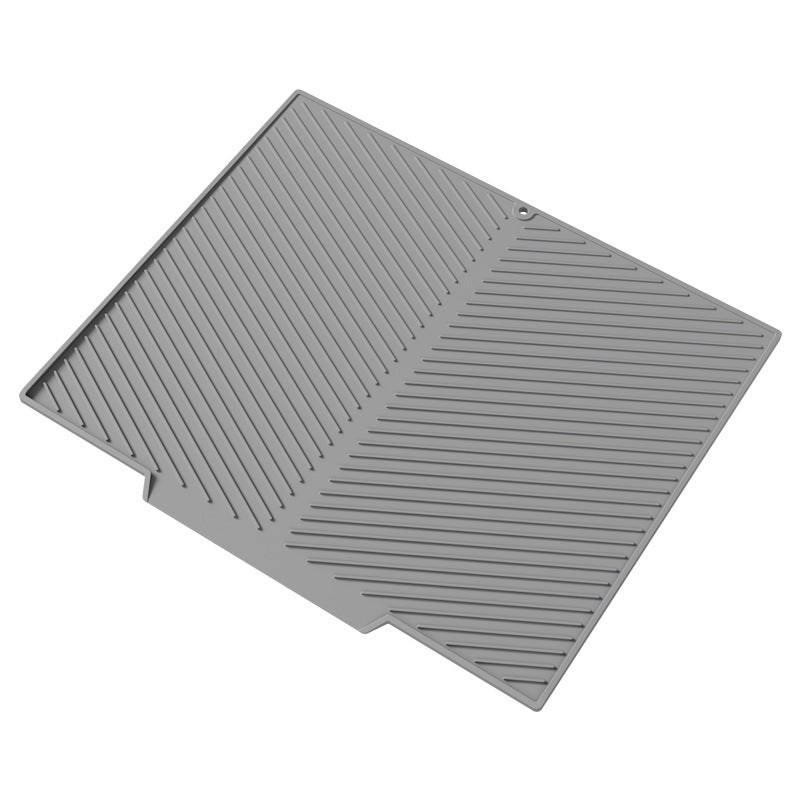 Silicone Dish Drying Mat with Ribbed Non-Slip Drainage Surface