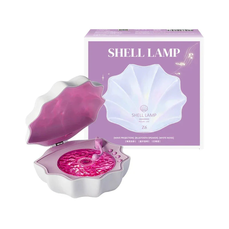 Seashell RGB Night Light with Bluetooth Speaker