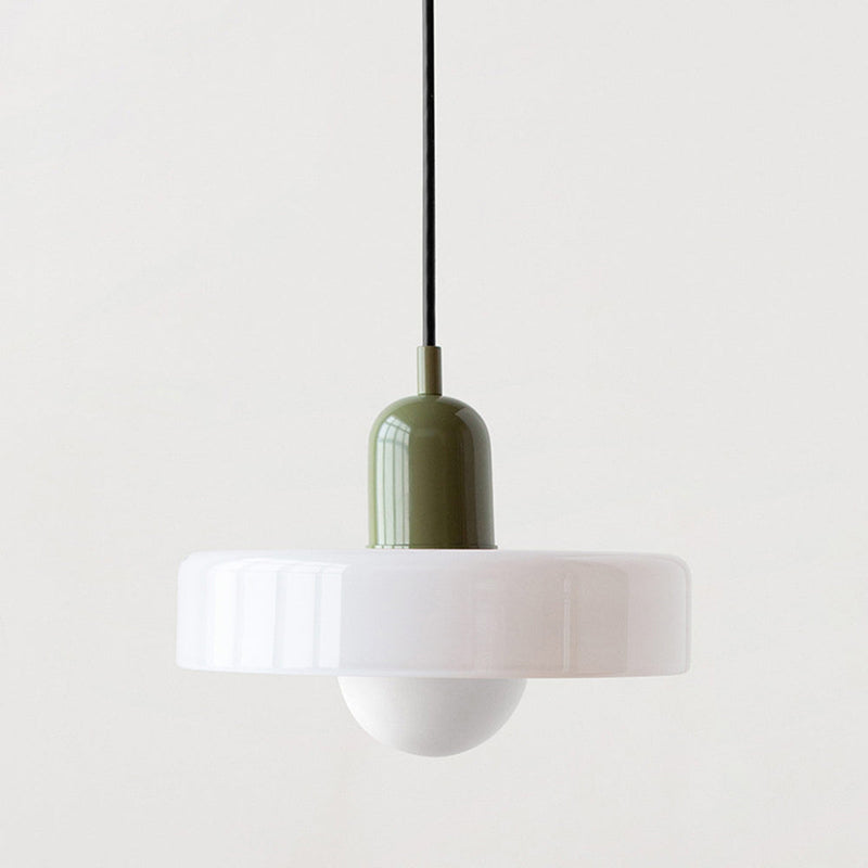 ColorLoop Pendant – Artistic Bauhaus Hanging Lamp with Warm Light