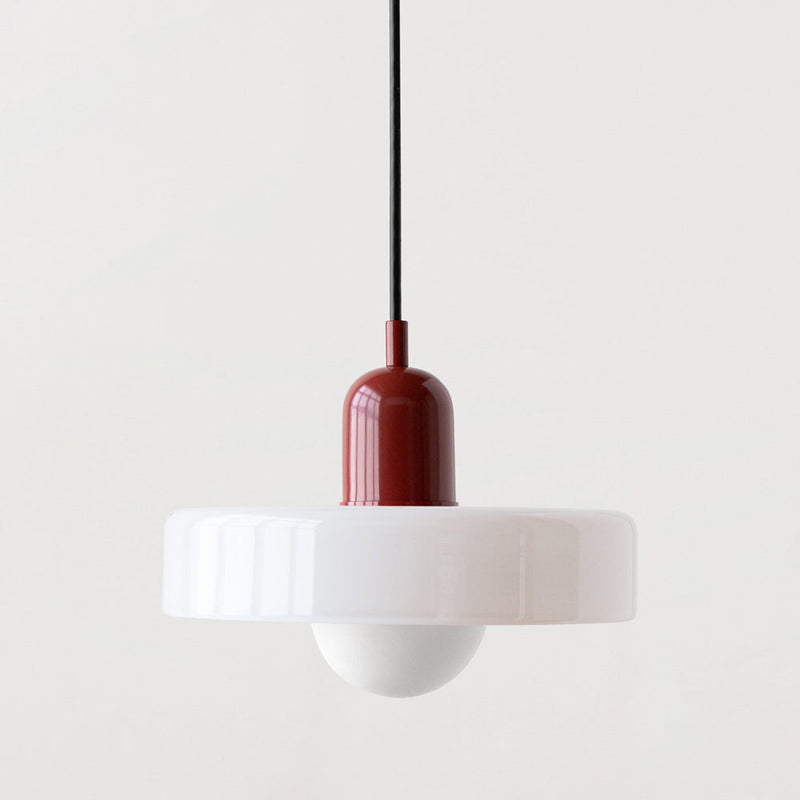 ColorLoop Pendant – Artistic Bauhaus Hanging Lamp with Warm Light