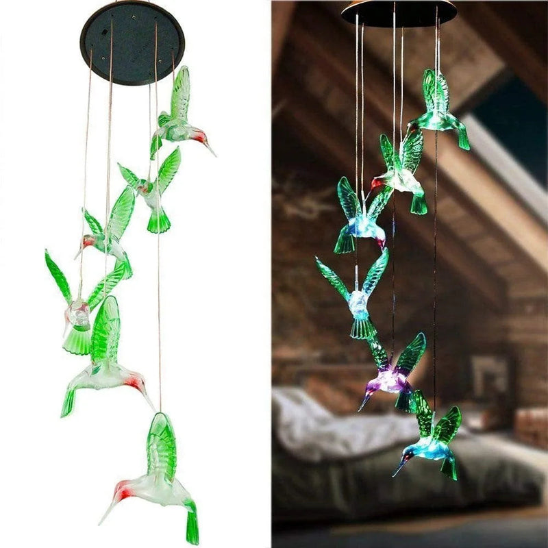 Solar Colour-Changing Butterfly Wind Chime