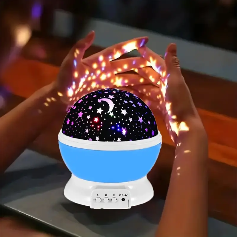 Rotating Star Projector Night Light – Soothing LED Light for Children's Room