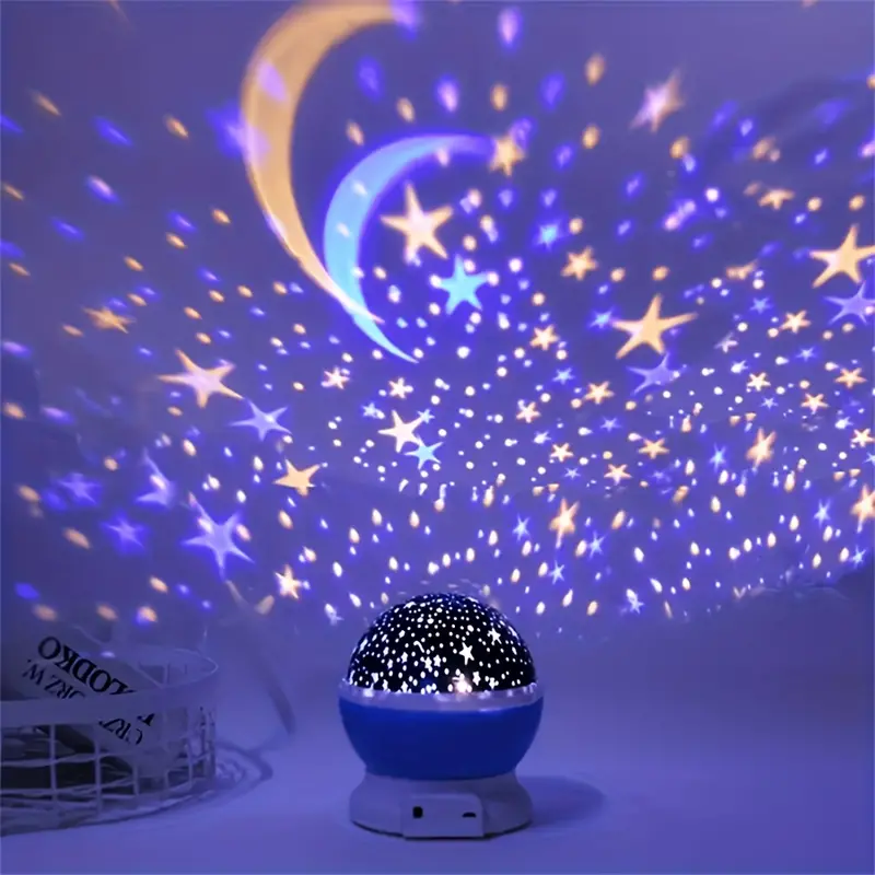Rotating Star Projector Night Light – Soothing LED Light for Children's Room