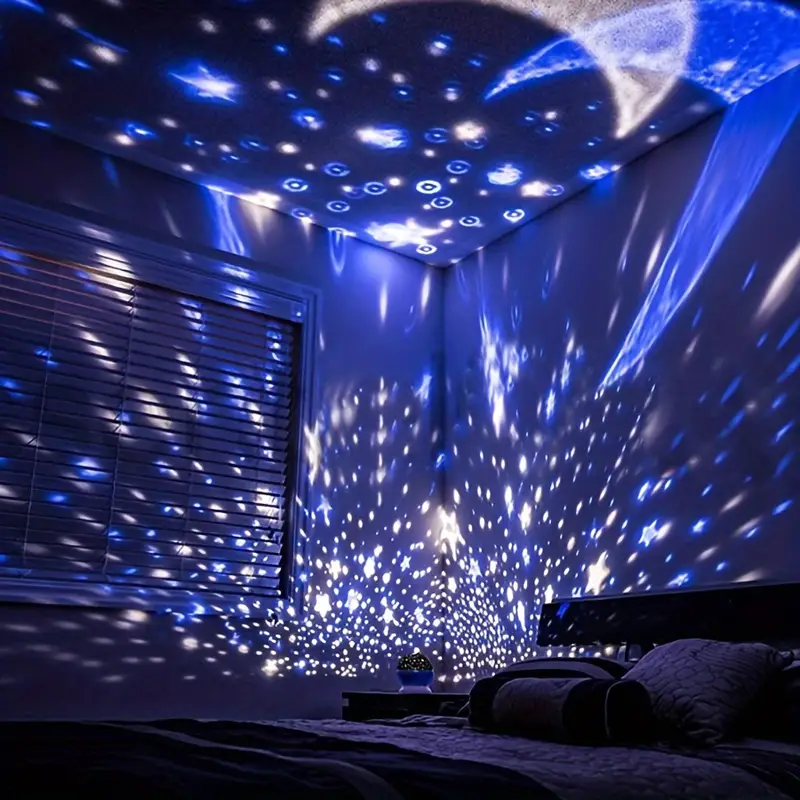 Rotating Star Projector Night Light – Soothing LED Light for Children's Room