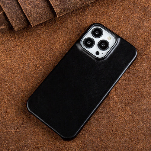 Leather Phone Case for iPhone with Shock-Absorbing Protection