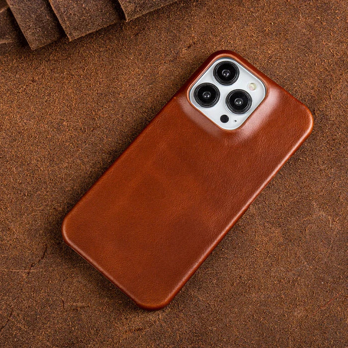 Leather Phone Case for iPhone with Shock-Absorbing Protection