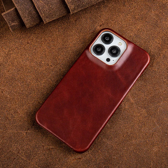 Leather Phone Case for iPhone with Shock-Absorbing Protection