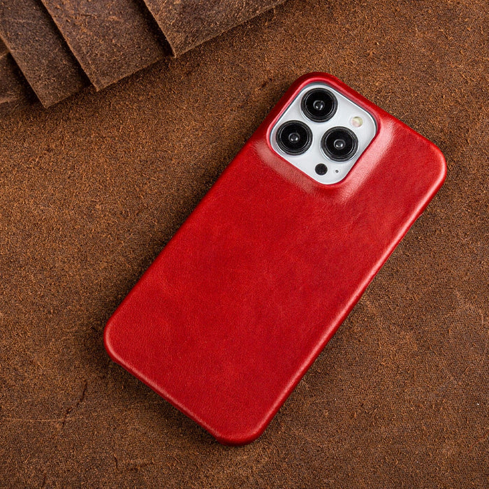 Leather Phone Case for iPhone with Shock-Absorbing Protection